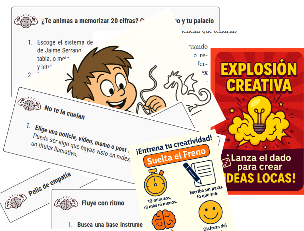 Ejemplos de ejercicios del gimnasio cerebral del libro La IA es tu Esclava